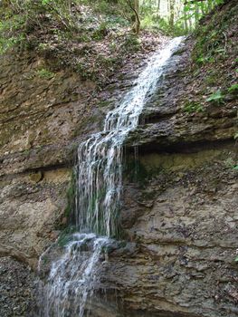 Falls; the river; a stream; water; a moisture; beauty; Caucasus; Russia; the Europe