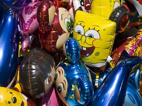 VALLETTA, MALTA - Feb 21st 2009 - Colourful helium balloons at the International Carnival of Malta 2009  