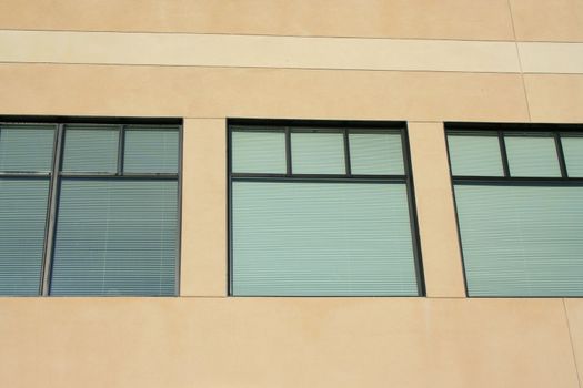 Close up of the modern building windows.
