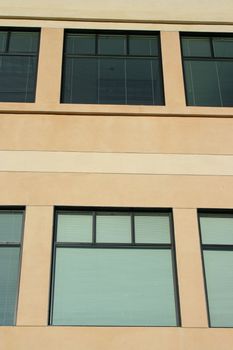 Close up of the modern building windows.
