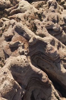 Aerial of southwest desert canyon in Canyonlands National Park in Utah, USA.