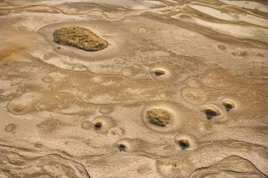 Aerial of desert landscape in Owens Valley, California, USA.
