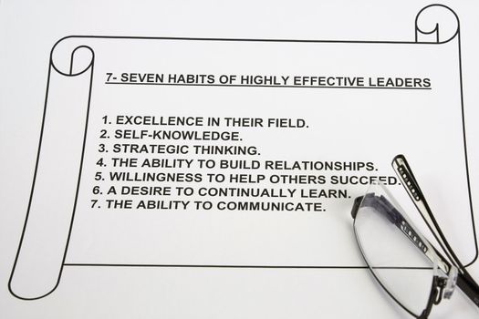 seven habits of highly effective leaders concept