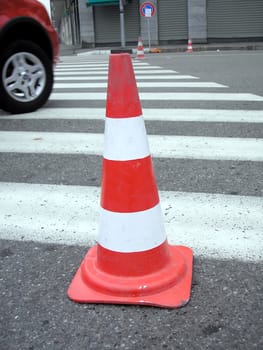 Traffic cone for road works