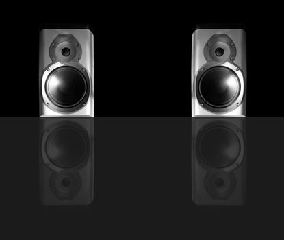 Pair of stereo hifi speakers