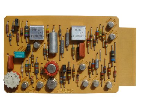 Printed circuit with electronic components