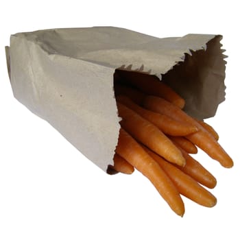 Carrots in a paper bag