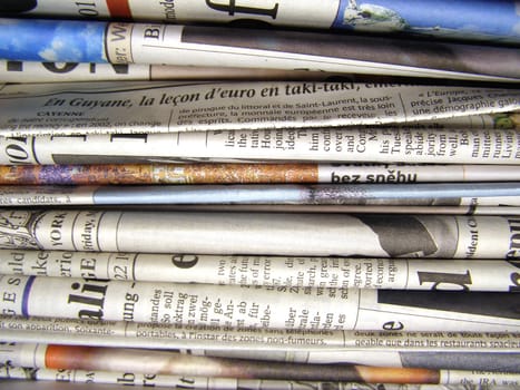 Stack of newspapers