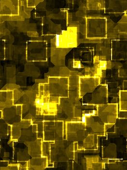 Illustration of the abstract golden square background