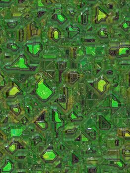illustration of the circuit green background