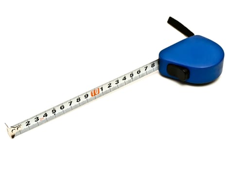  Photo of the tape-line against the white background
