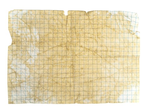 chequered old paper against the white background