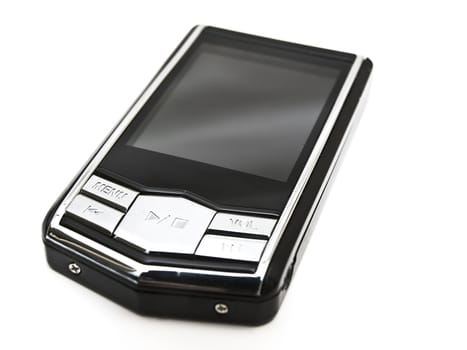 modern media player over the white background