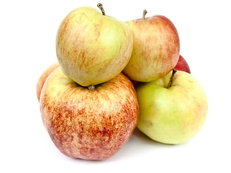 Photo of the apples against the white background