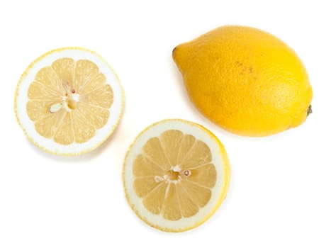 lemon against white background