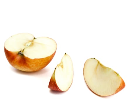 apple against white background