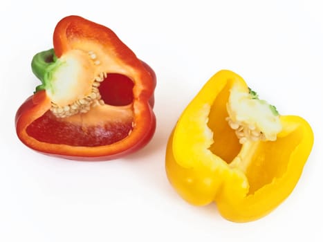 pepper against white background