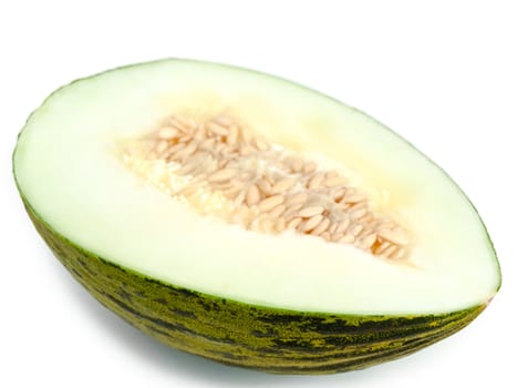 half of mellon against white background