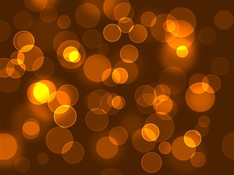 The abstract lights background in gold colors