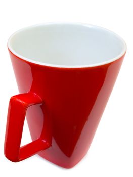 Singke red modern cup over the white background
