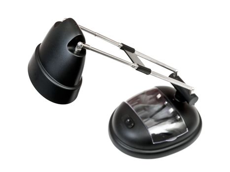 black desk lamp over the white background