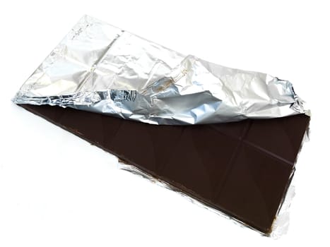 sweet chocolate over the white background