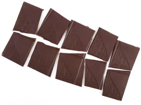 sweet chocolate over the white background