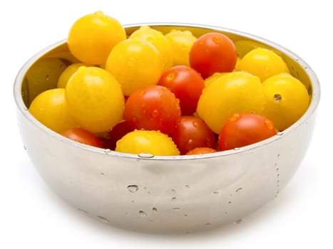 bowl whith red and yellow tomatoes