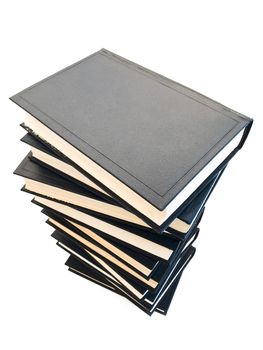 book stack against the white background