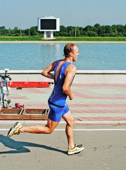 The third stage of competitions on a triathlon - run
