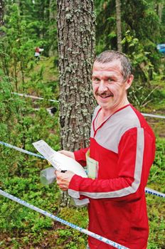 the smile sportsman  after running finish