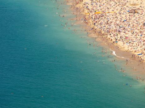 Concha bay shore  in San Sebastian Spain