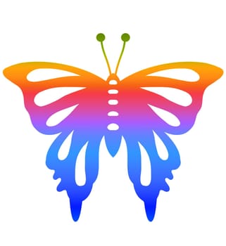 Illustration of a colourful butterfly