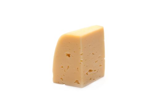 Piece of the cheese insulated on white background