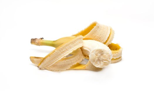 Refined banana, bit, insulated on white background