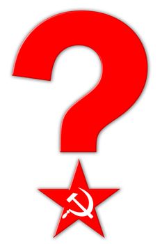 Red question mark with red star