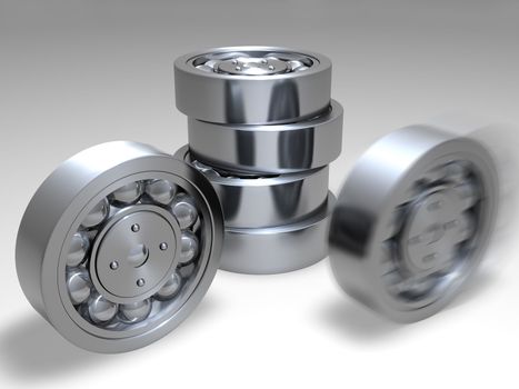 3d image of still life isolated bearing