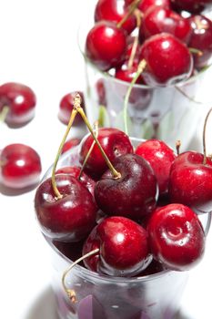 Still life with tasty cherries