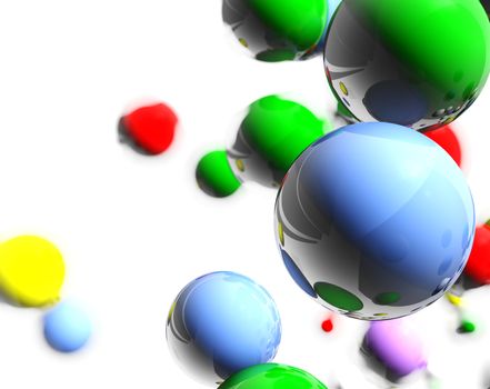 3d image of colored abstract balls
