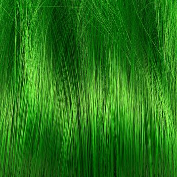 3d image of close shot of green  hair