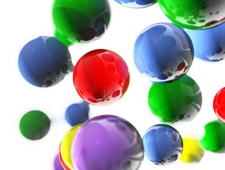 3d image of colored abstract balls