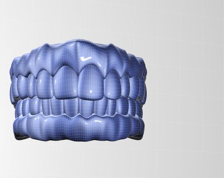 3d image of teeth mesh