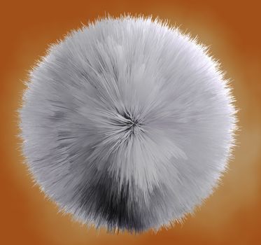 3d image of abstract hair ball