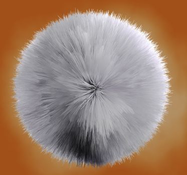 3d image of abstract hair ball