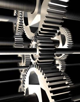 3d image of still life of machinery