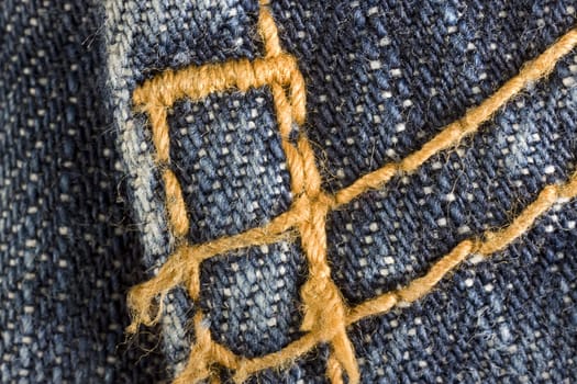 photo macro with blue jeans