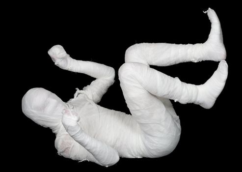 Egyptian mummy on a black background