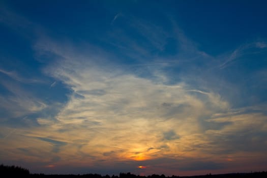 beautiful cloudscape on sunrise