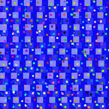 seamless texture of festive confetti spots on blue