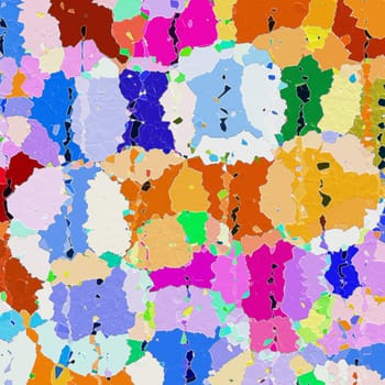 bright colored shapes in an abstract mosaic